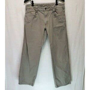 Noble Outfitters Mens Canvas Work Pants 34x30 Khaki Tan Tactical Utility Cargo